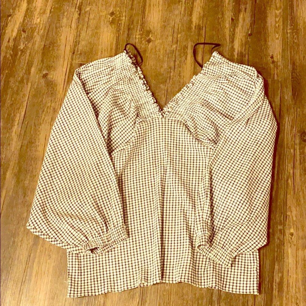 Zara Gingham Top